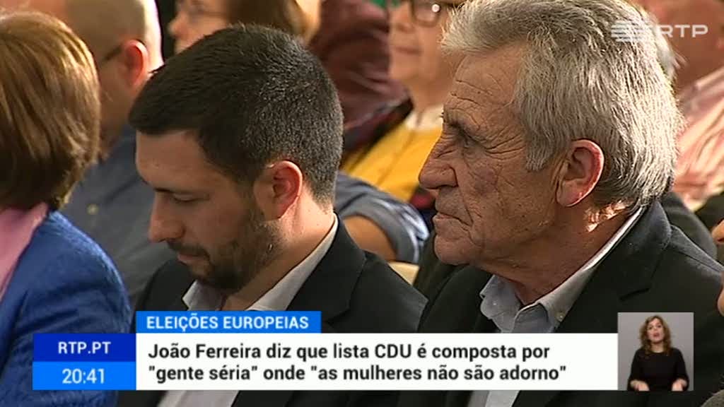 Jo�o Ferreira diz que jovens e mulheres n�o s�o um adorno na lista CDU