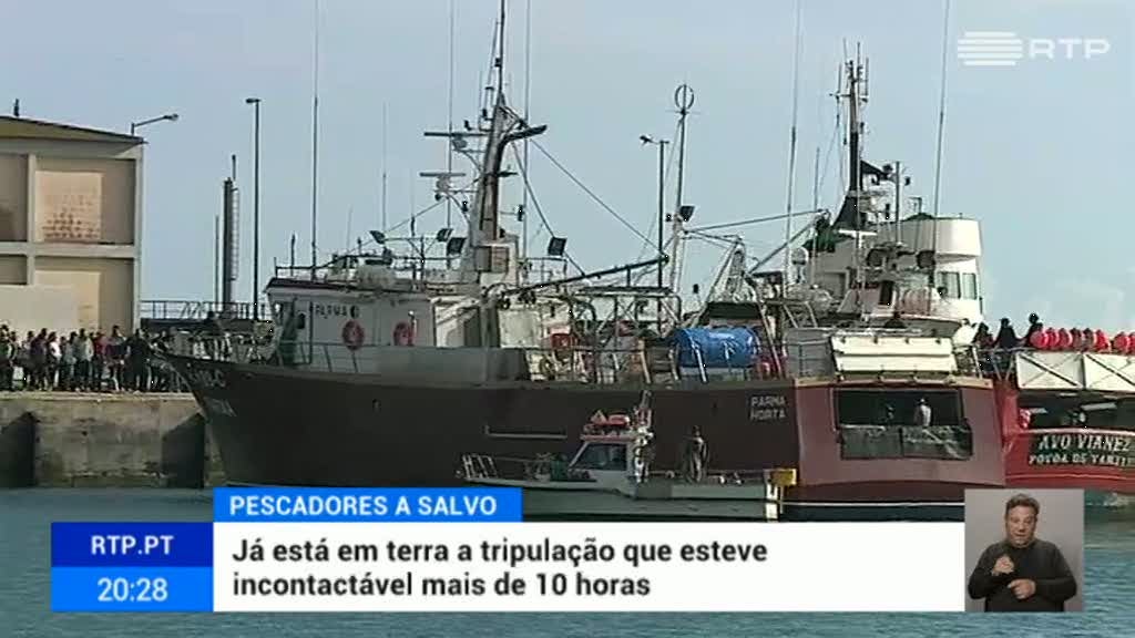 J� est� em terra tripula��o da embarca��o de pesca que esteve incontact�vel