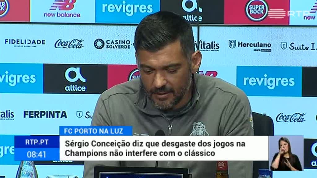 S�rgio Concei��o quer enfrentar Benfica sem sobranceria