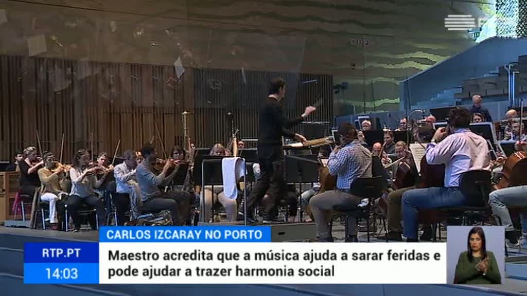 Maestro venezuelano dirige a Orquestra Sinf�nica da Casa da M�sica
