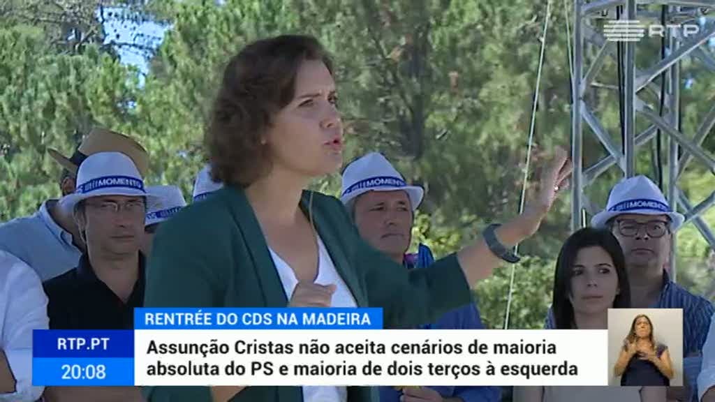 Cristas rejeita maioria absoluta do PS ou de dois ter�os � esquerda