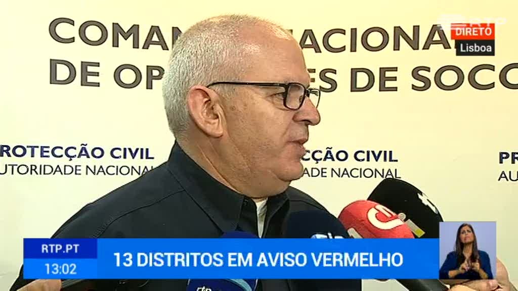 Vento forte � principal preocupa��o da Prote��o Civil