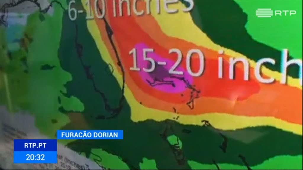 Incerteza marca rota do furac�o Dorian nas pr�ximas horas