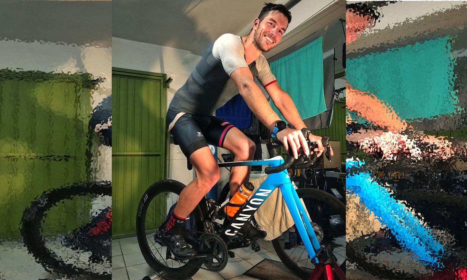 Triatletas treinam em casa ainda com mira nos Jogos Ol�mpicos