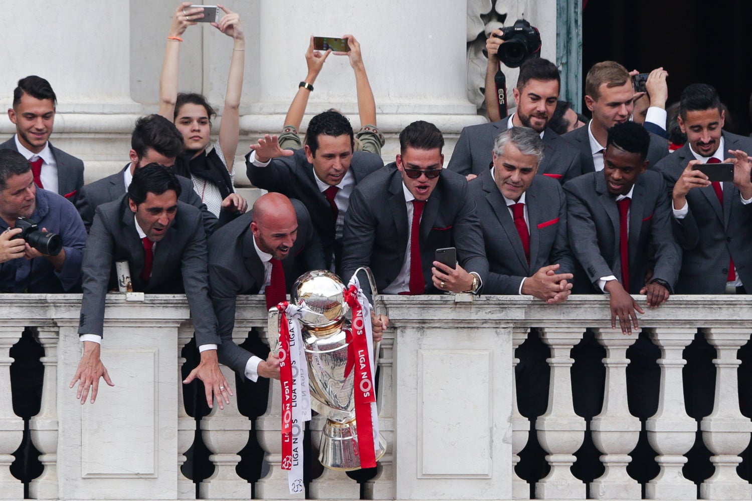 Benfica tetracampe�o: as imagens da rece��o em Lisboa