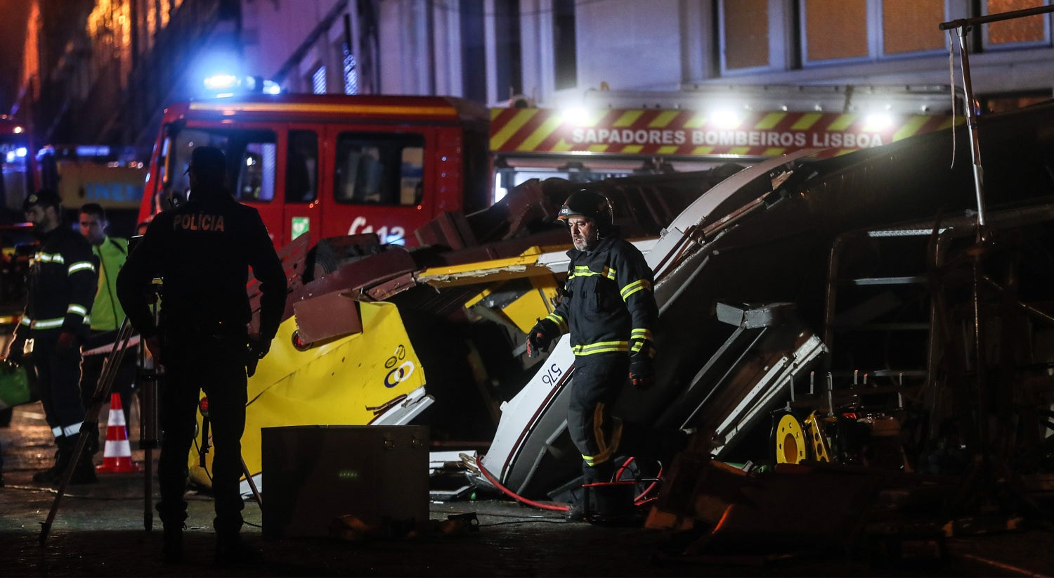 El�trico de Lisboa tombou