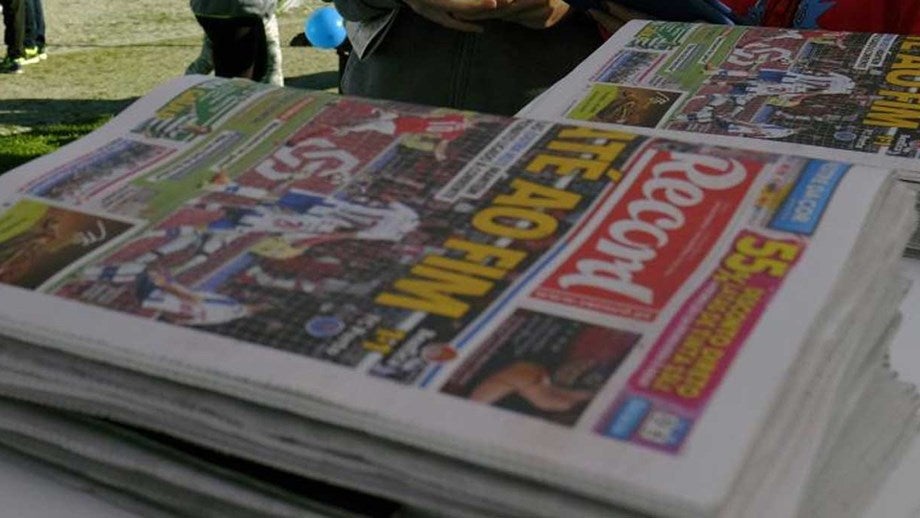 Desportos parados, jornais tem�ticos em crise