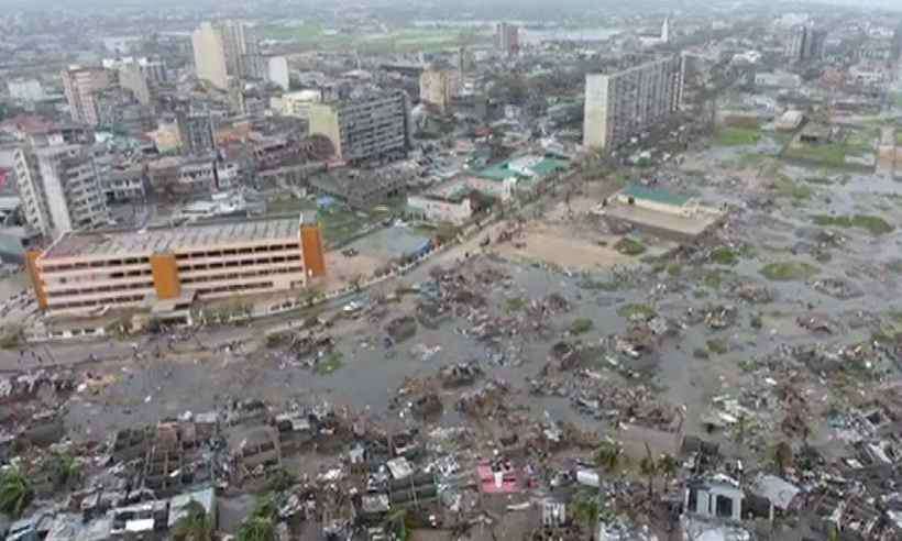Mo�ambique. Rasto de destrui��o na cidade da Beira