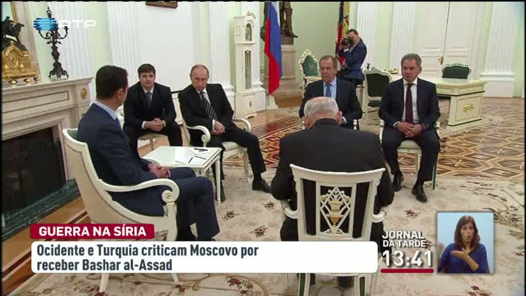 Ocidente e Turquia criticam Moscovo por receber Bashar al-Assad