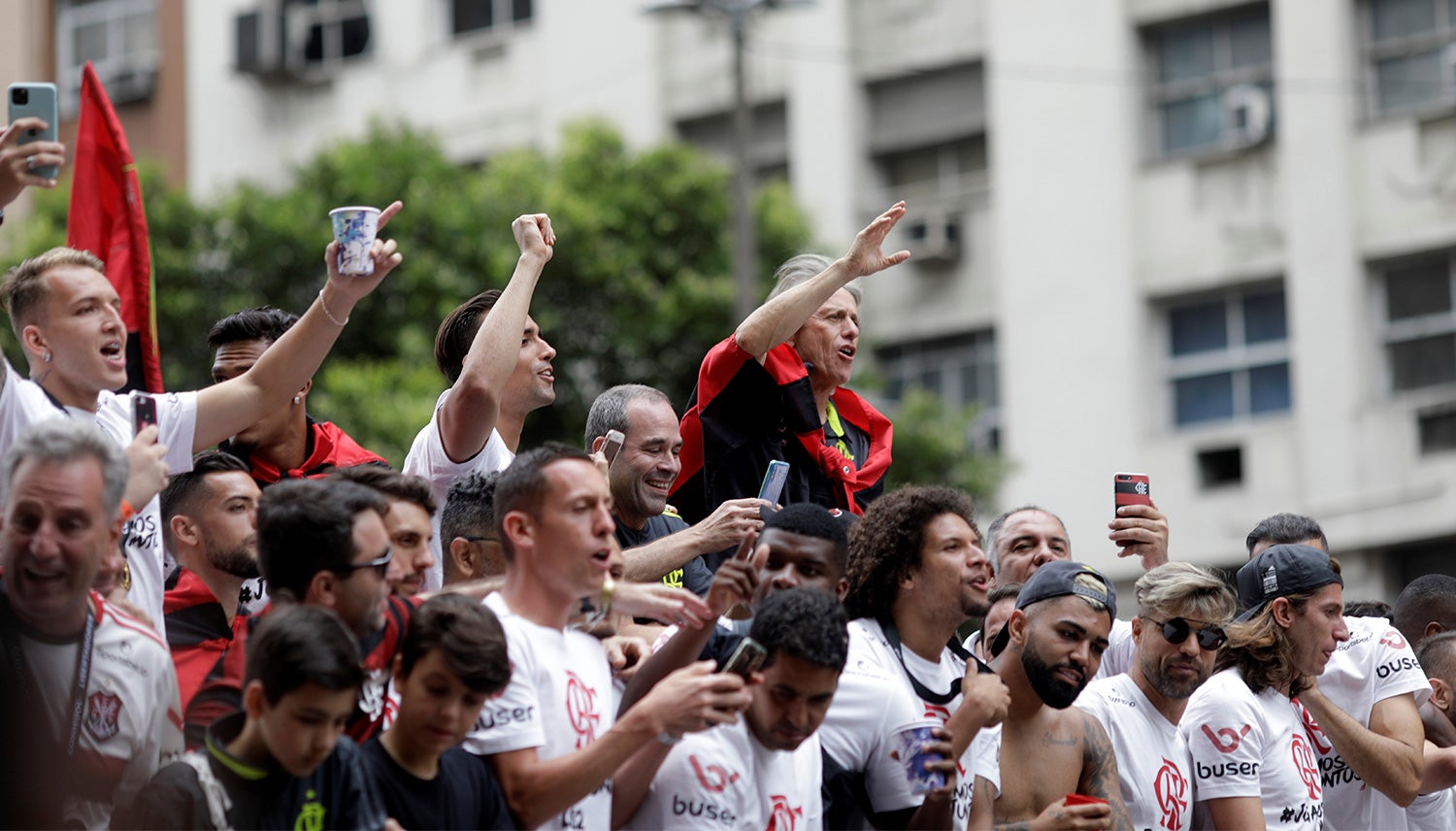 As imagens da comemora��o do Flamengo de Jesus
