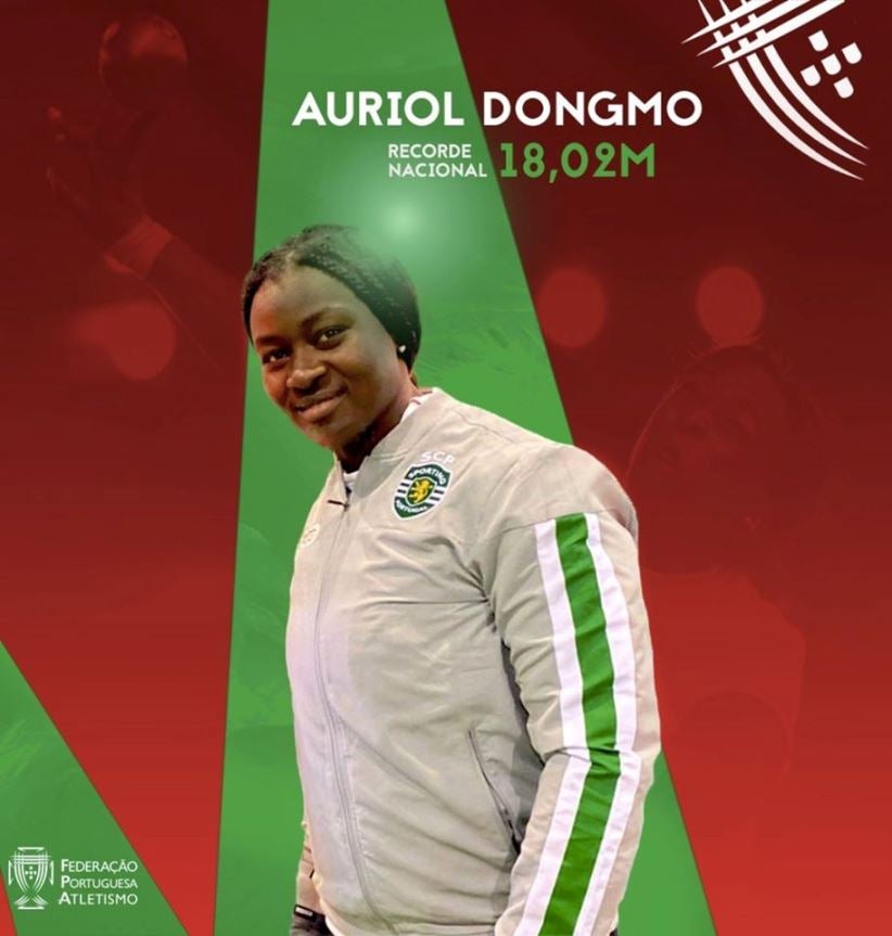 Auriol Dongmo melhora recorde nacional do lan�amento do peso em seis cent�metros