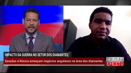 Impacto da Guerra no Setor dos Diamantes /  Domingos Simes Pereira / Conflito Saara Ocidental / Greve Mdicos em Angola