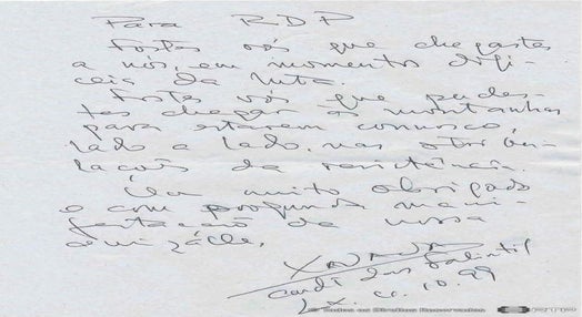 Carta de Xanana Gusmão para a RDP