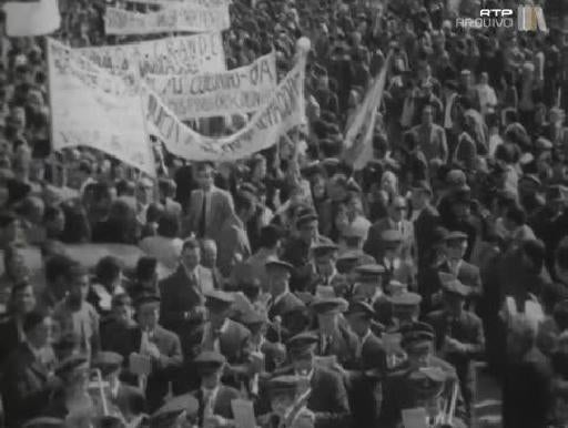 Manifestações do 1º de Maio e Comício no estádio da FNAT