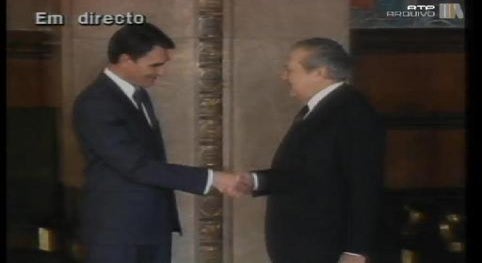 O Dia da Tomada de Posse de Mário Soares para um Segundo Mandato como Presidente da República.