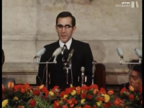 Tomada de posse de Ramalho Eanes no segundo mandato como Presidente da República