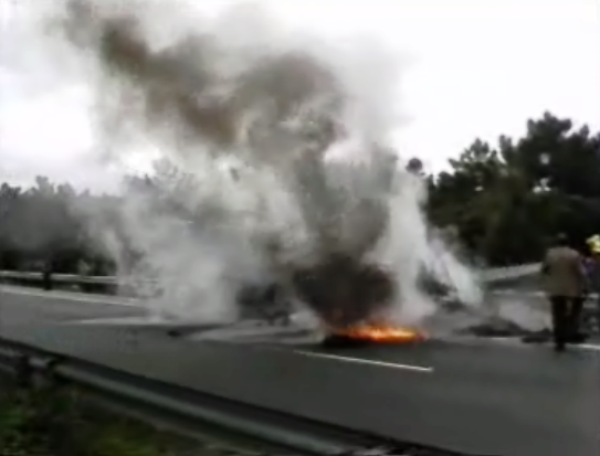 Incêndio de camião da Rodoviária Nacional
