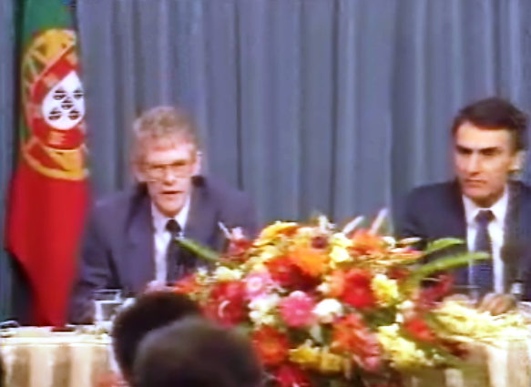 Conferência de imprensa de Cavaco Silva e de Ingvar Carlsson