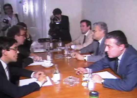 Reunião entre Jorge Sampaio e Freitas do Amaral