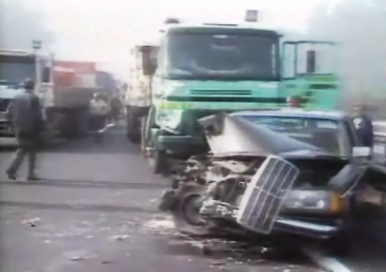 Choque em cadeia na autoestrada do Norte