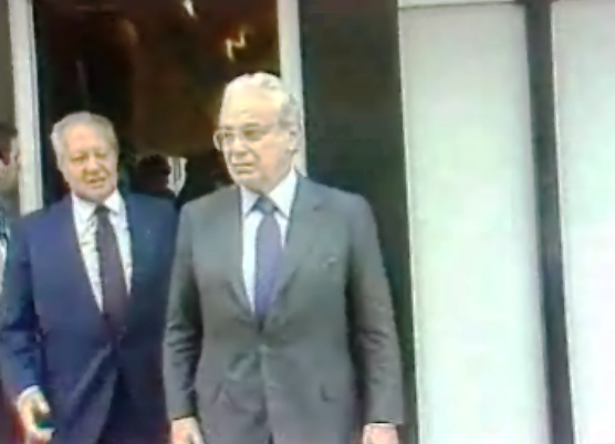 Pérez de Cuellar almoça com Mário Soares