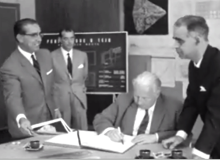 Hans-Christoph Seebohm visita obras da ponte sobre o Tejo