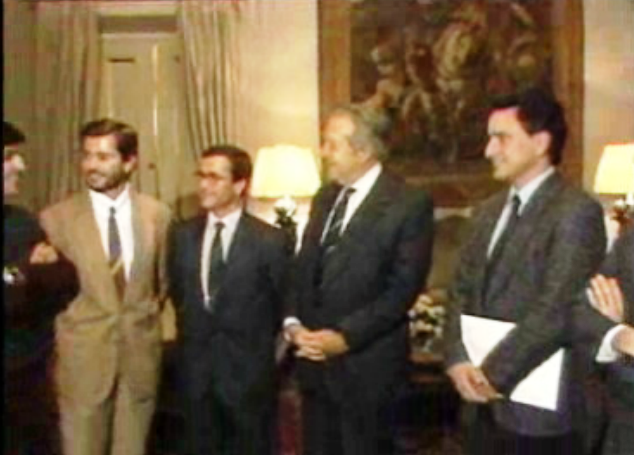 Mário Soares com jovens profissionais