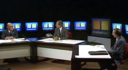 Debate em estúdio entre Gentil Martins e Machado Macedo