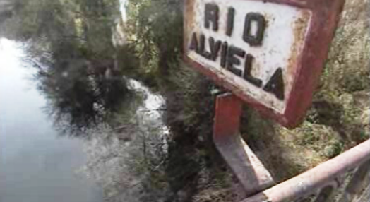 Poluição no rio Alviela