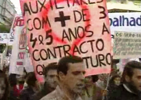 Manifestação de trabalhadores não docentes