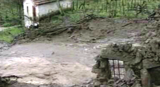 Derrocada de terras na Régua