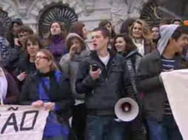 Manifestação dos alunos do ensino secundário