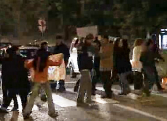 Protesto contra a falta de segurança nas passadeiras