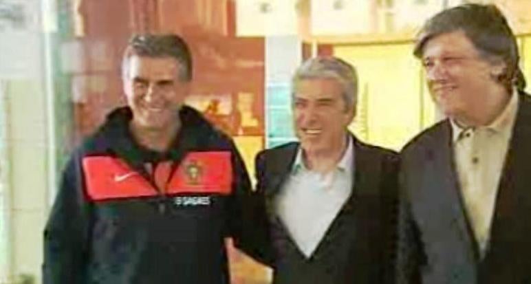 José Sócrates com a Seleção Nacional de Futebol