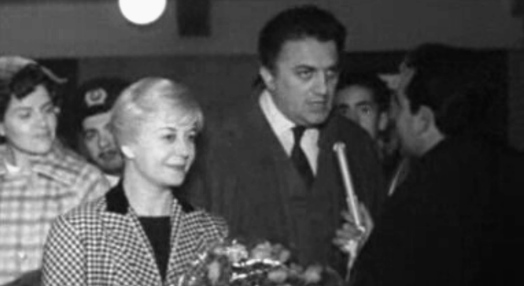 Federico Fellini e Giulietta Masina em Lisboa
