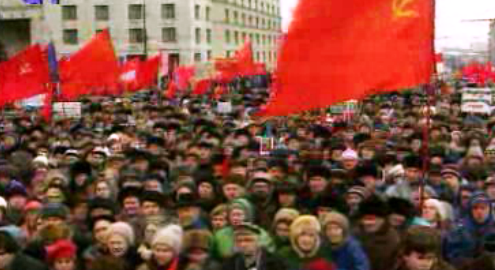 Manifestação contra Boris Yeltsin