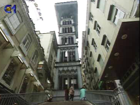 Obras no elevador de Santa Justa