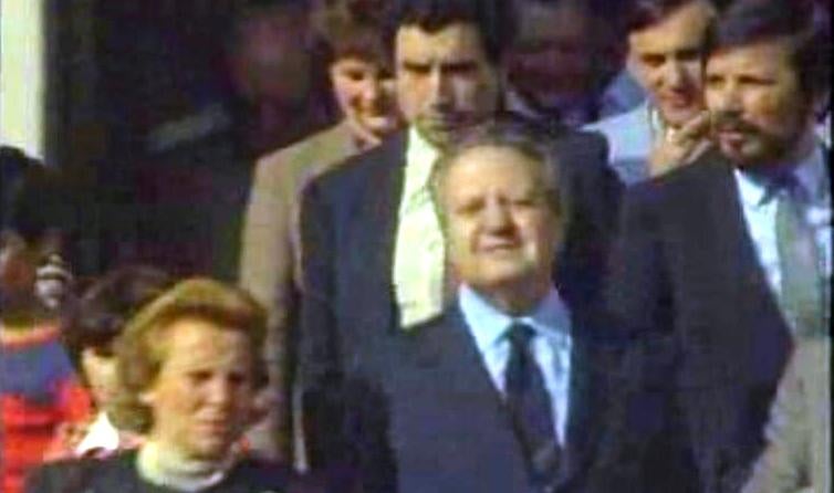 Ramalho Eanes e Mário Soares em Viseu