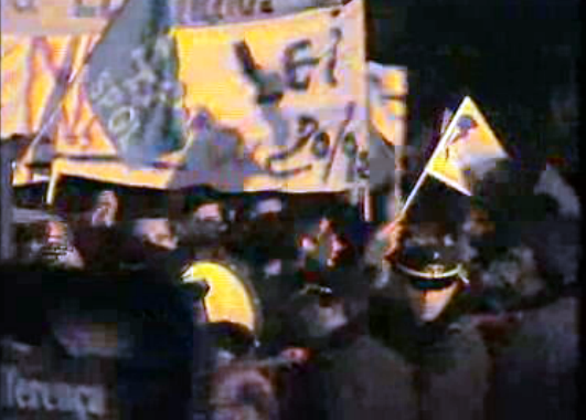 Estudantes em manifestação