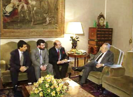 Reunião com Mário Soares sobre evasão fiscal