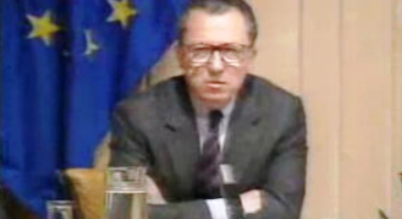 Conferência de imprensa de Jacques Delors