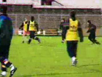 Treino do Dnepr no Estádio da Luz