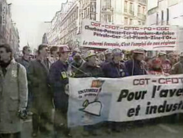 Manifestação de mineiros em Paris