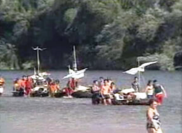 Escuteiros descem rio Tejo