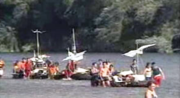 Escuteiros descem rio Tejo