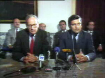 Conferência de imprensa de Herman Cohen e Durão Barroso