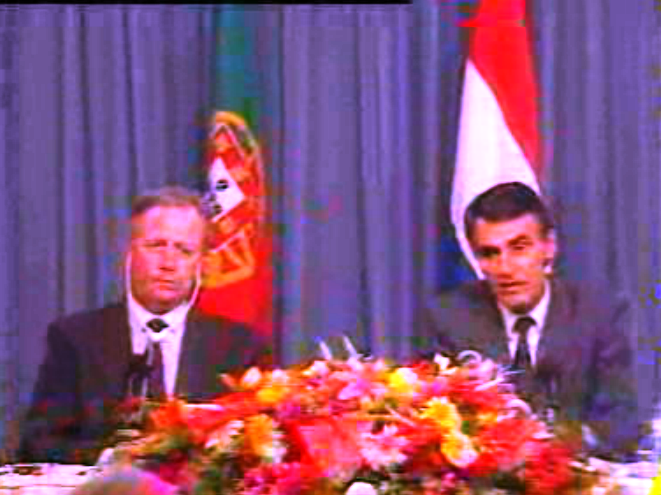 Encontro entre Cavaco Silva e Jacques Santer