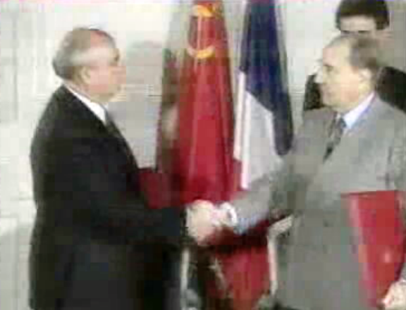 Encontro entre Mitterrand e Gorbatchev