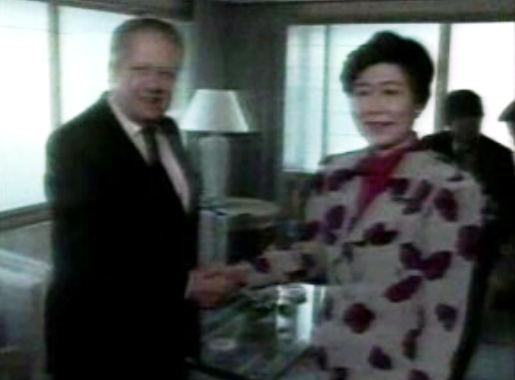 Reunião de Mário Soares com o Partido Socialista japonês