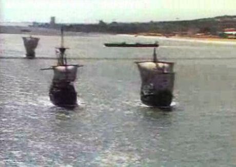 Caravelas espanholas no Tejo